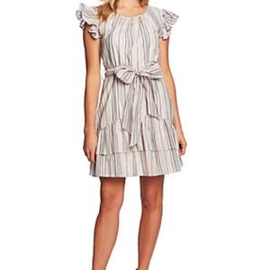 0 CeCe by Cynthia Steffe Metallic Stripe Dress